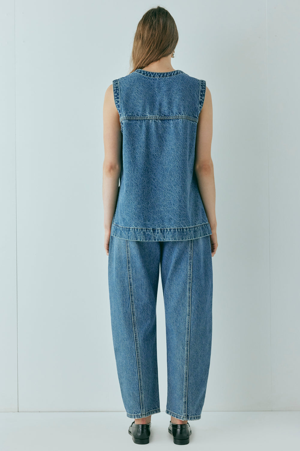 Muni Denim Tunic Top Blue | VRG GRL on sale