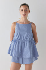 Indi Top Blue Stripe | VRG GRL online
