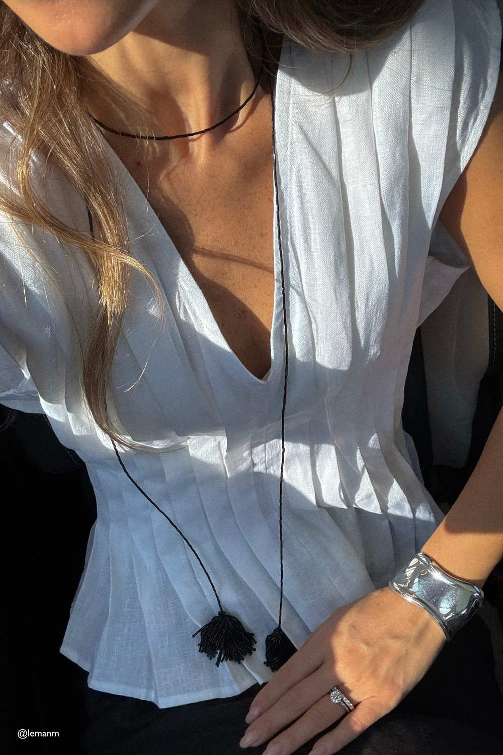 Blanca Linen Top White | VRG GRL sale
