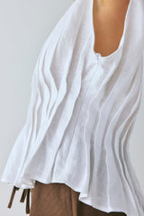 Blanca Linen Top White | VRG GRL sale