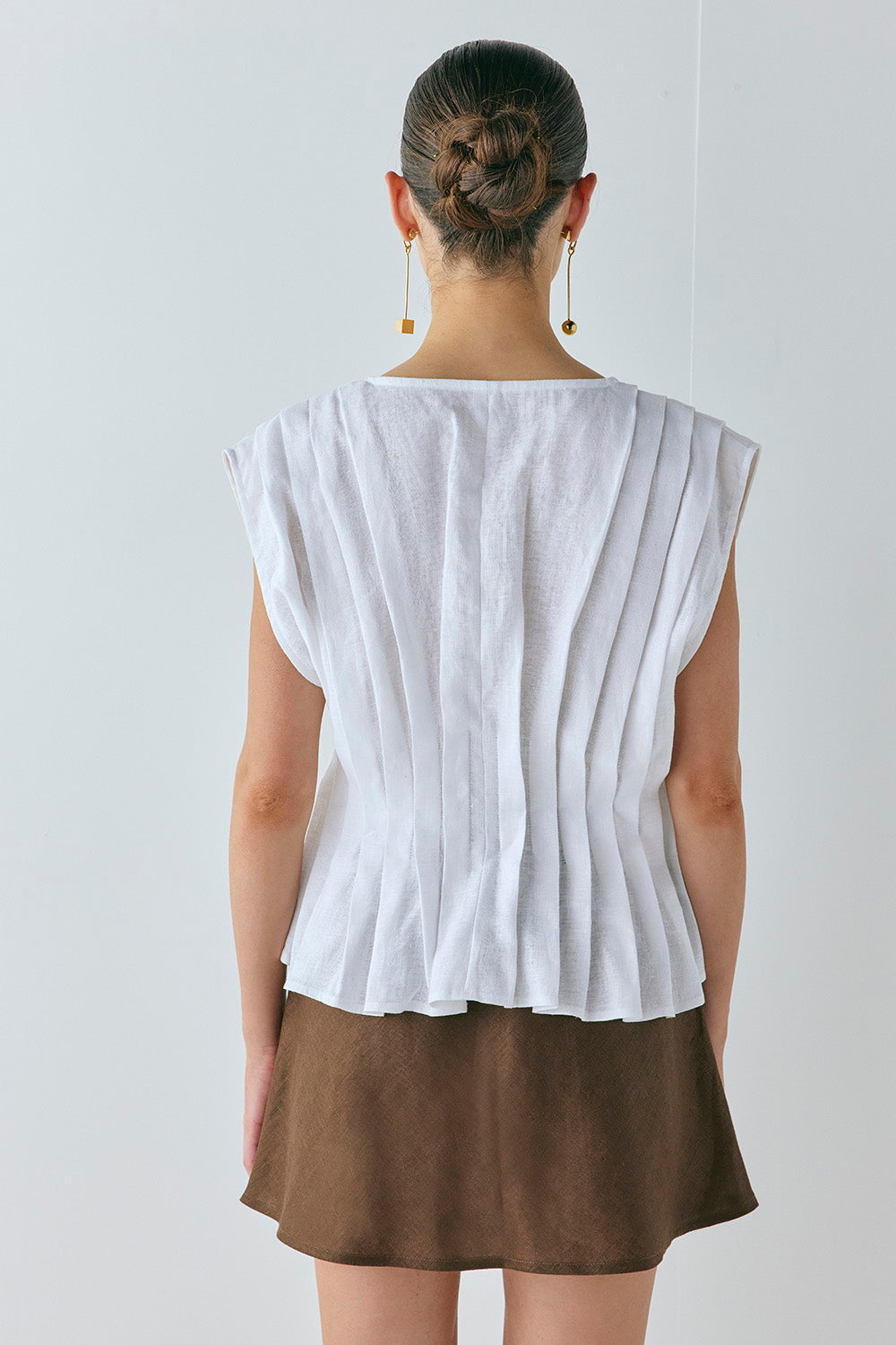 Blanca Linen Top White | VRG GRL sale