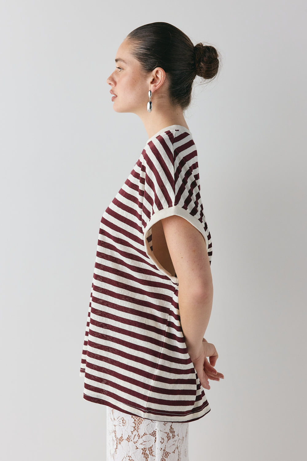 Lori Tank Wine Stripe | VRG GRL for sale