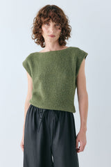 Greta Knit Top Olive | VRG GRL US