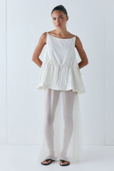 Indi Top Crinkle Cream | VRG GRL online