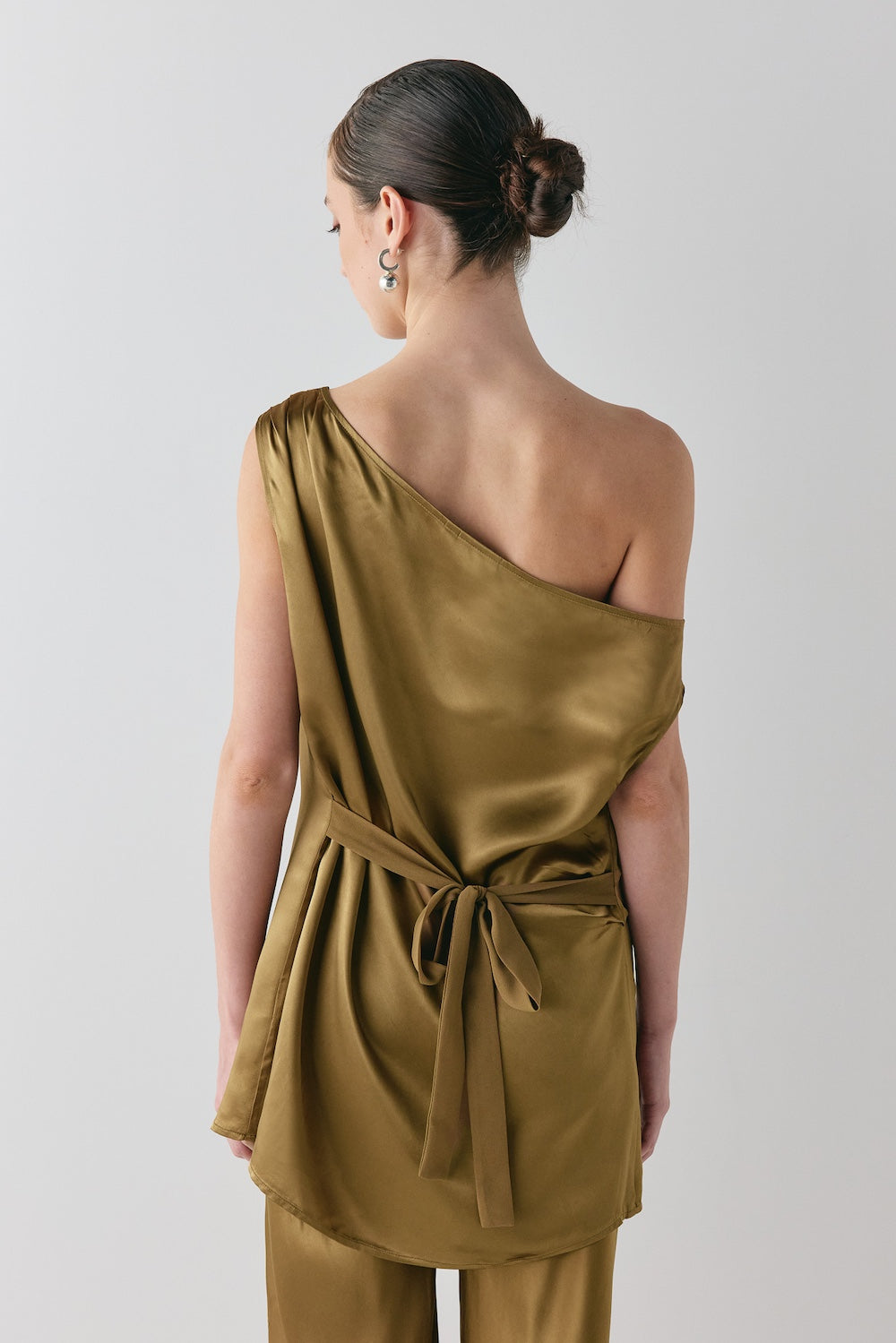 Camille Satin Tunic Top Copper | VRG GRL discount