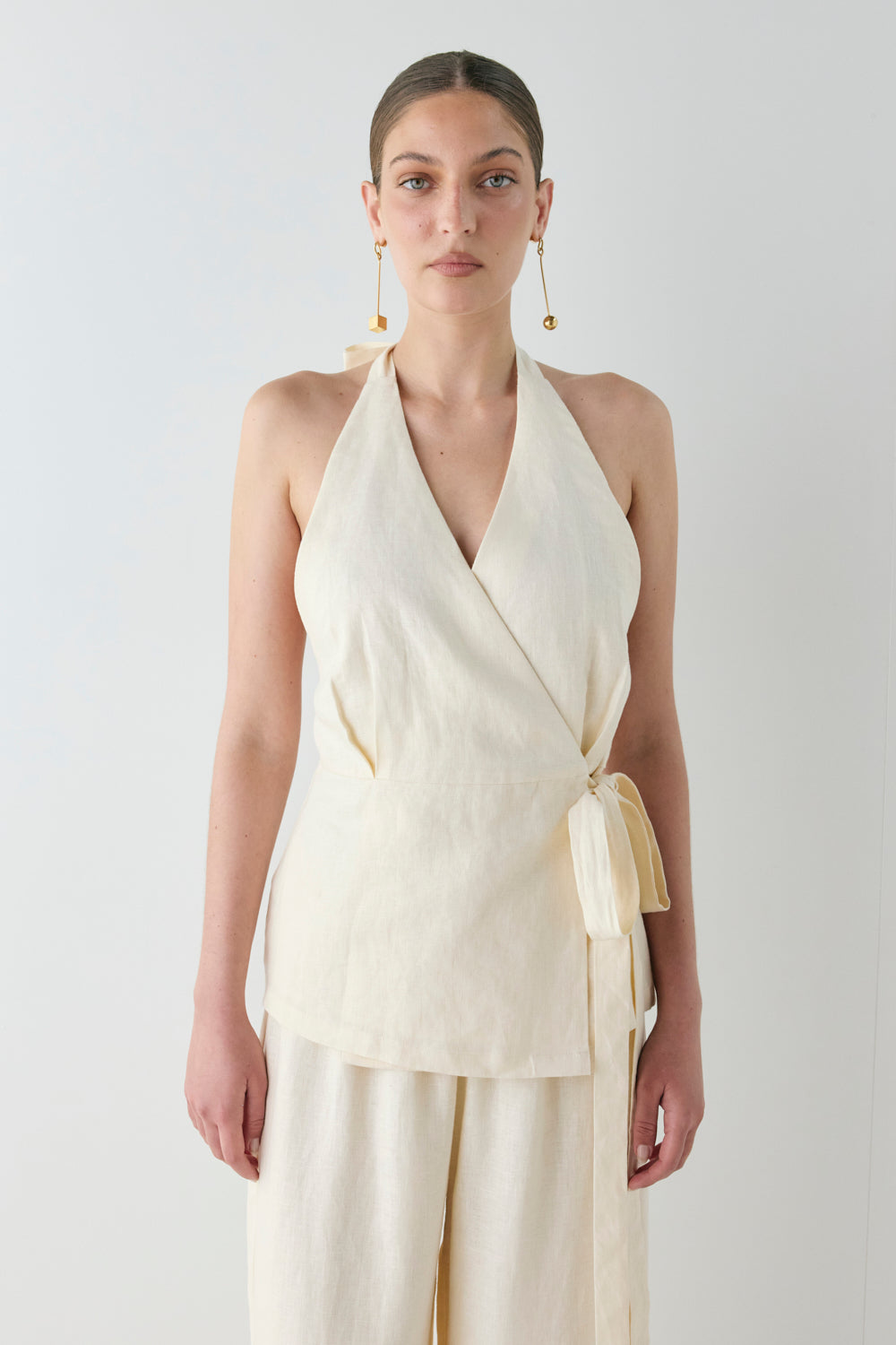 Prue Linen Top Cream | VRG GRL online