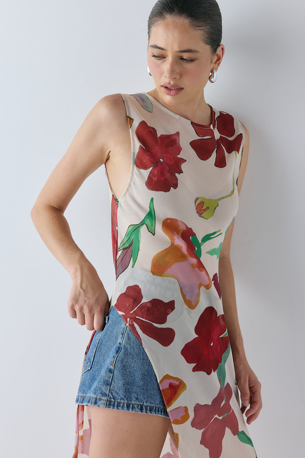 Carolina Sheer Top Poppy | VRG GRL near me