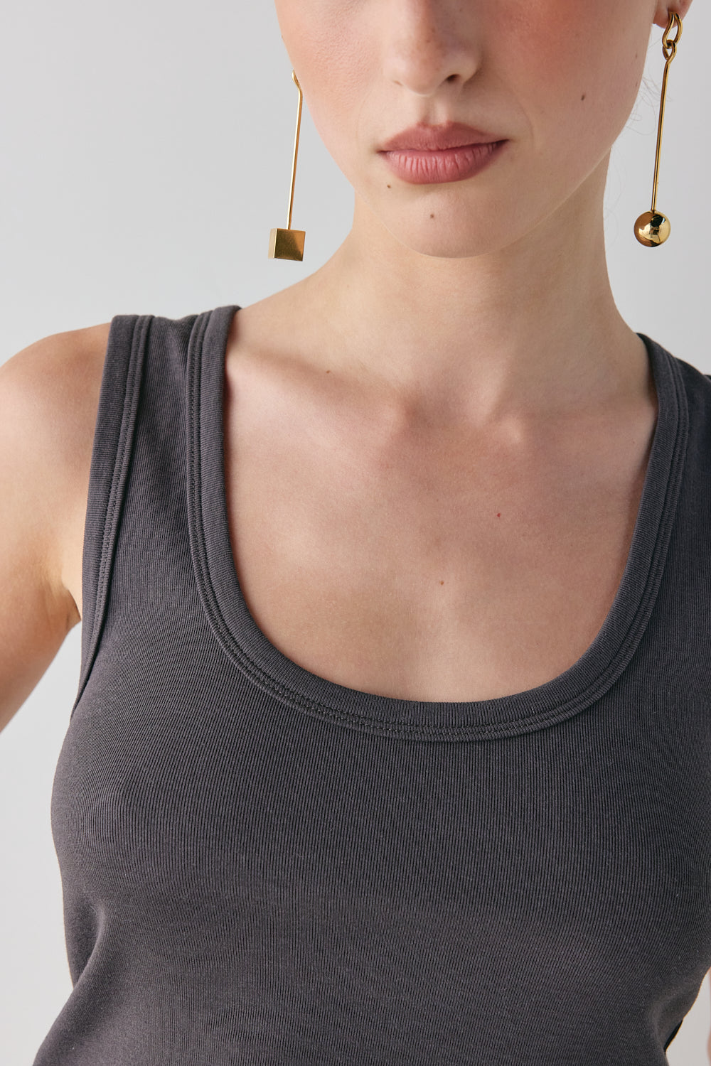 Cora Tank Charcoal | VRG GRL sale