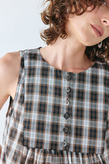 Juliet Tunic Top Check | VRG GRL on sale