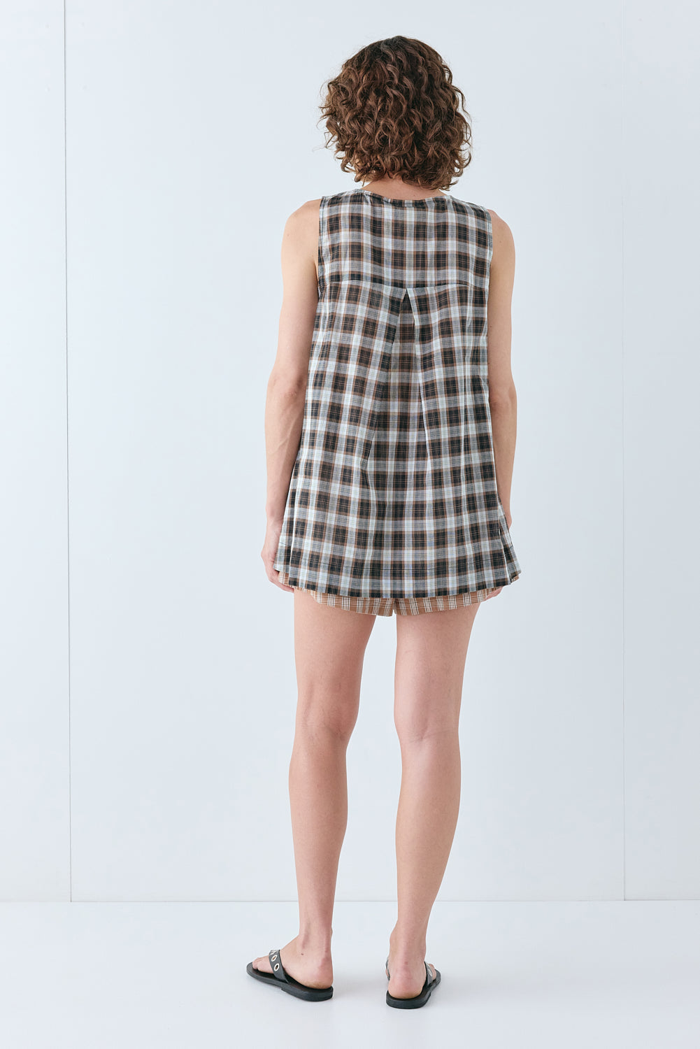 Juliet Tunic Top Check | VRG GRL on sale