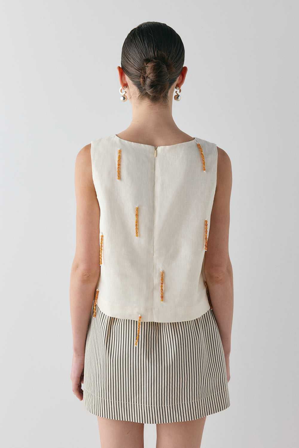 Siena Linen Top Cream | VRG GRL US