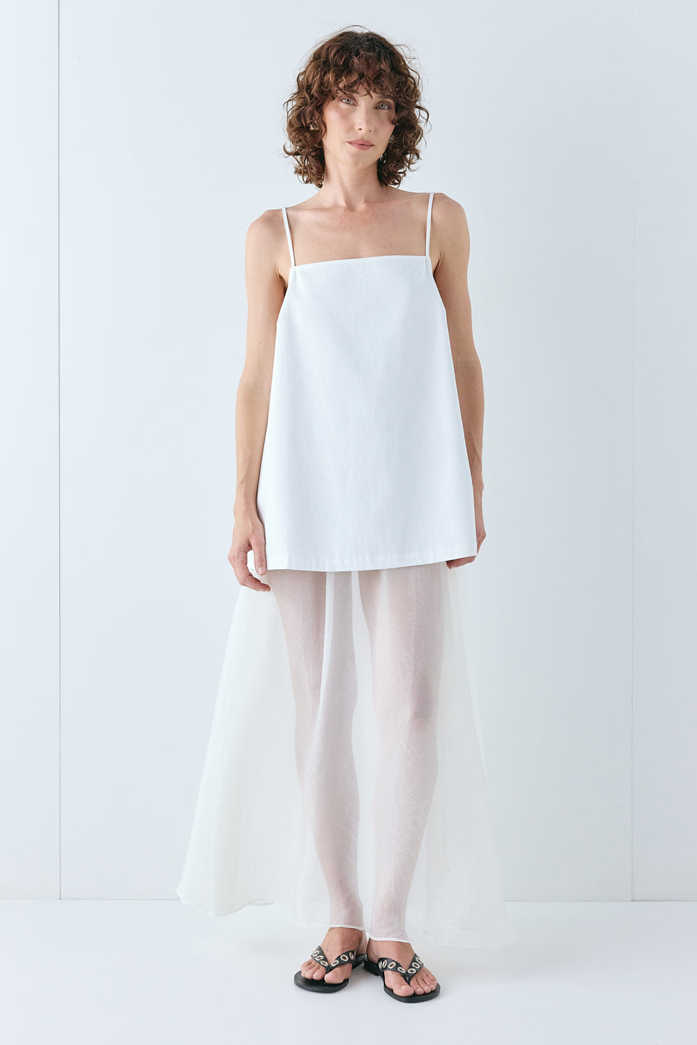 Vivian Tunic Top White | VRG GRL online