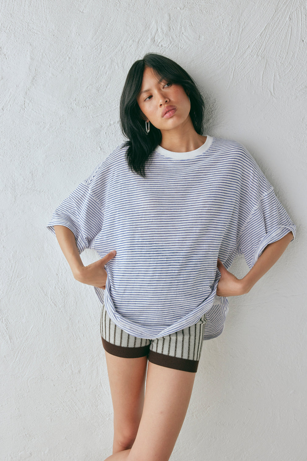 Willow Tee Navy Stripe | VRG GRL discount