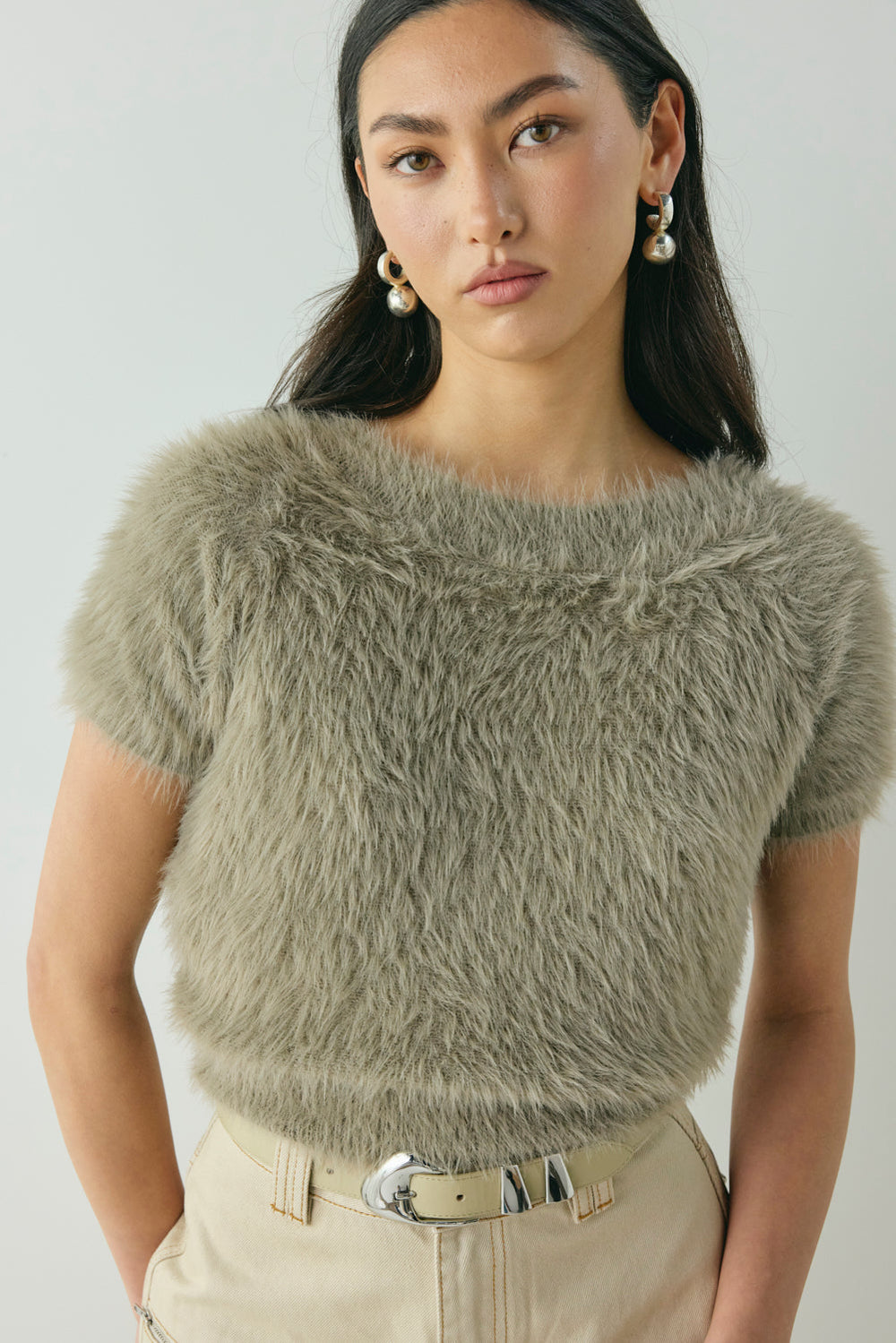 Nadine Knit Top Smoke | VRG GRL online