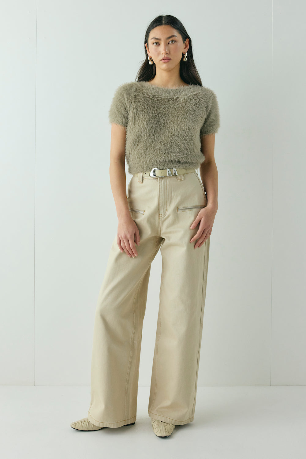 Nadine Knit Top Smoke | VRG GRL online