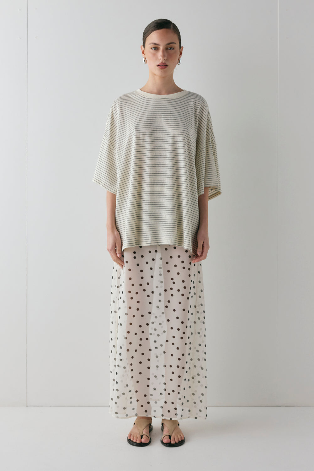 Willow Tee Grey Stripe | VRG GRL discount
