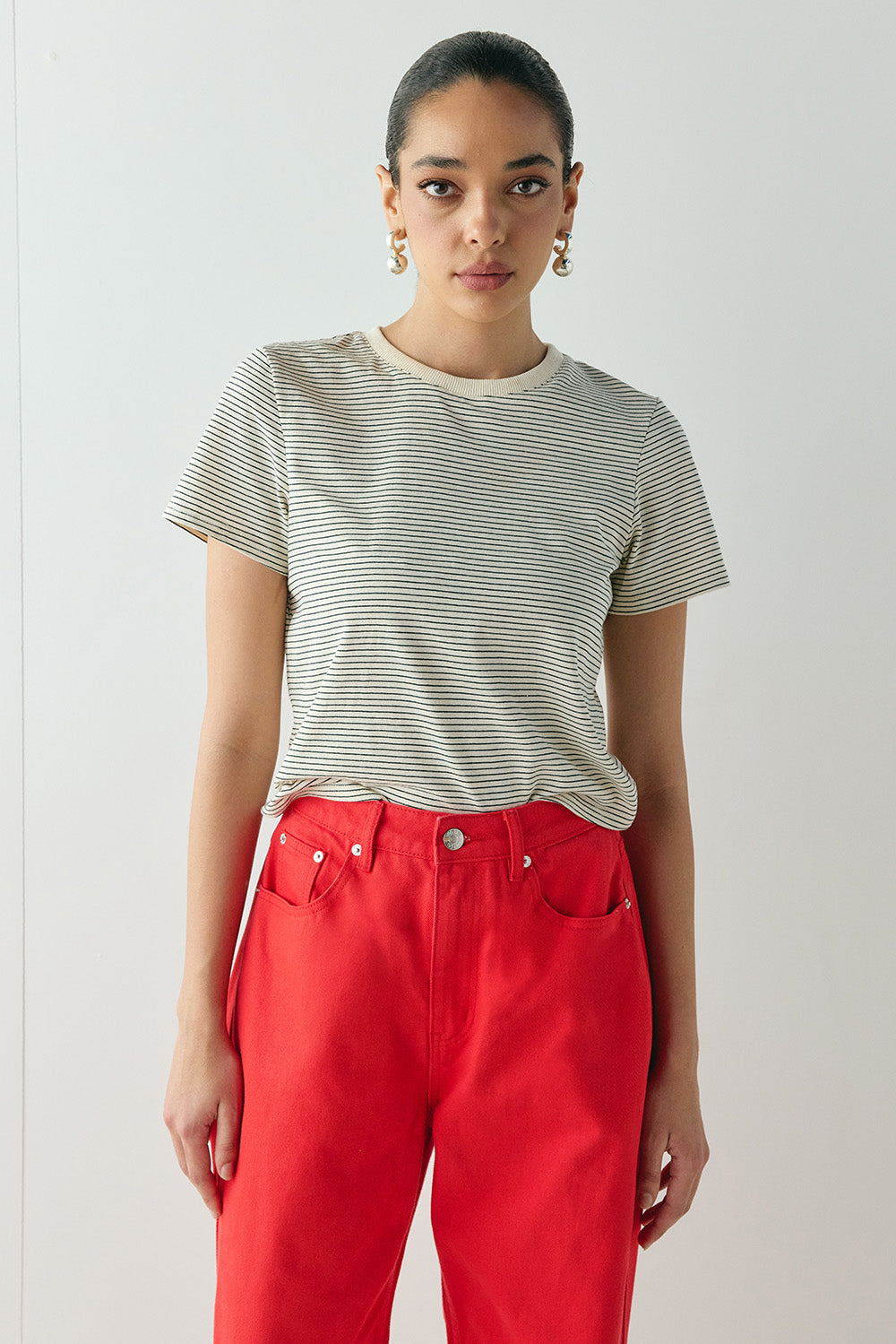 Lennox Tee Black Stripe | VRG GRL near me