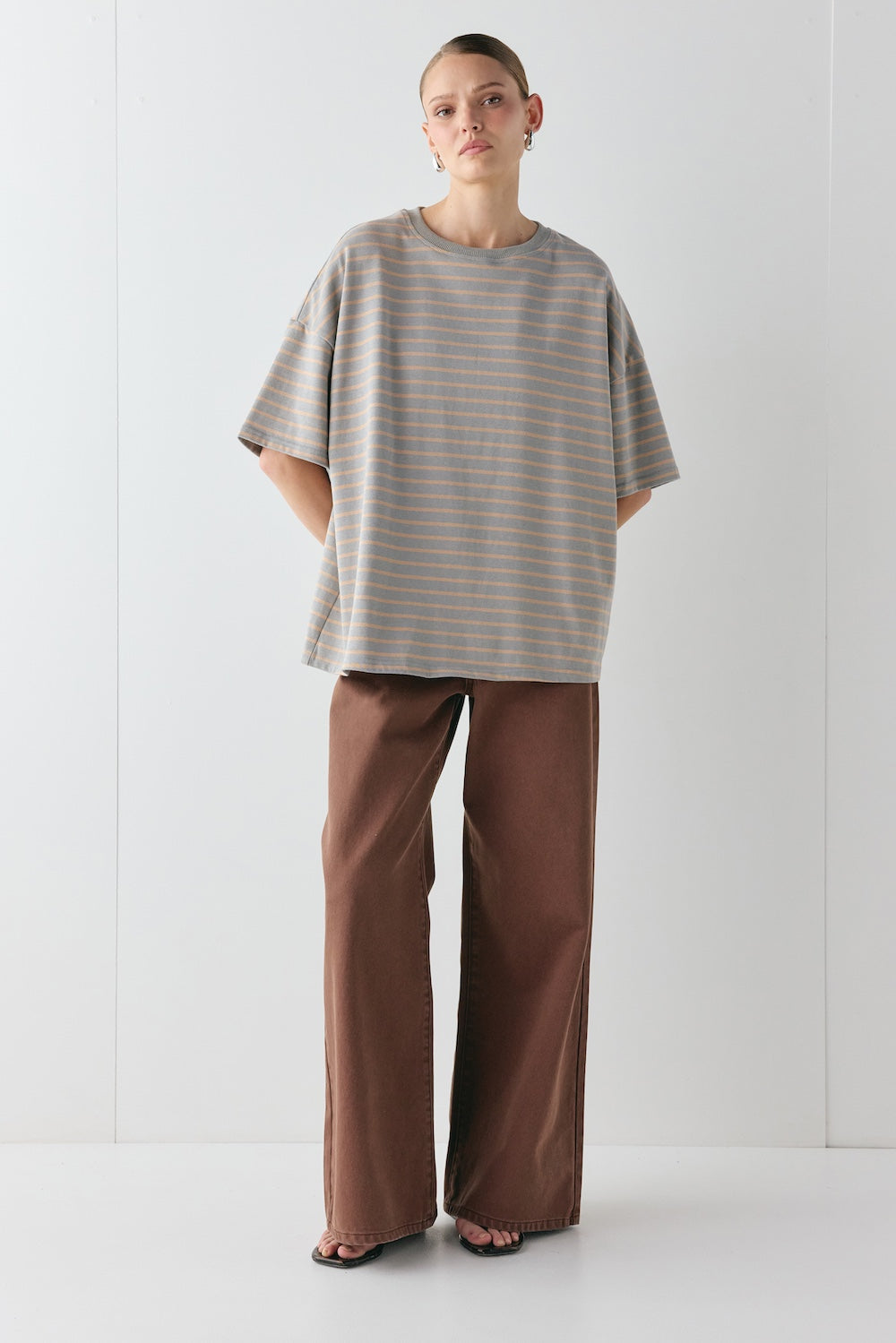 Willow Tee Apricot Stripe | VRG GRL US