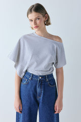 Liv Top Cobalt Stripe | VRG GRL discount