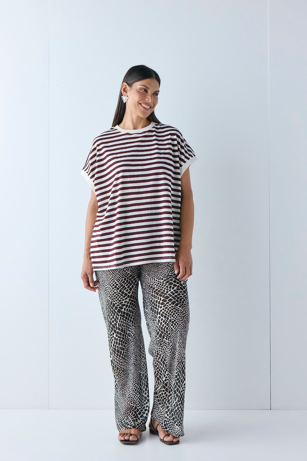 Lori Tank Wine Stripe | VRG GRL online