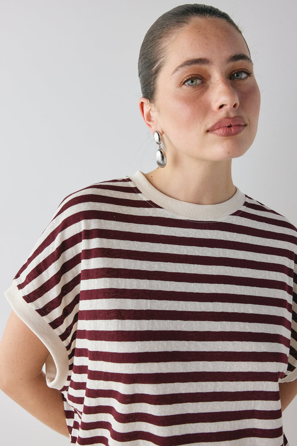 Lori Tank Wine Stripe | VRG GRL online