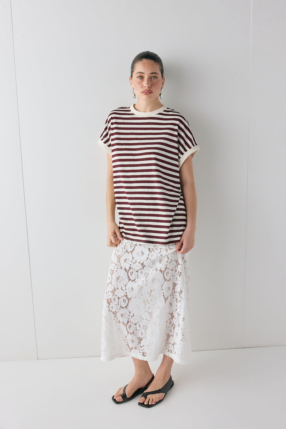 Lori Tank Wine Stripe | VRG GRL online