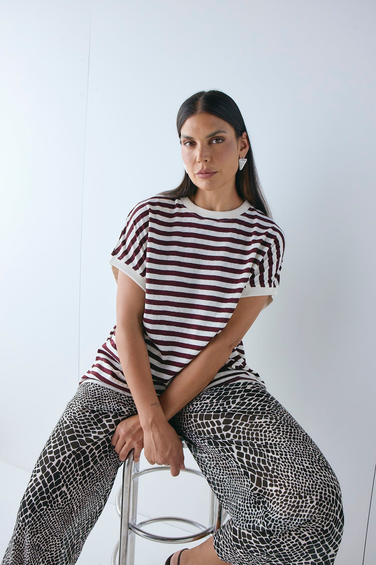 Lori Tank Wine Stripe | VRG GRL online