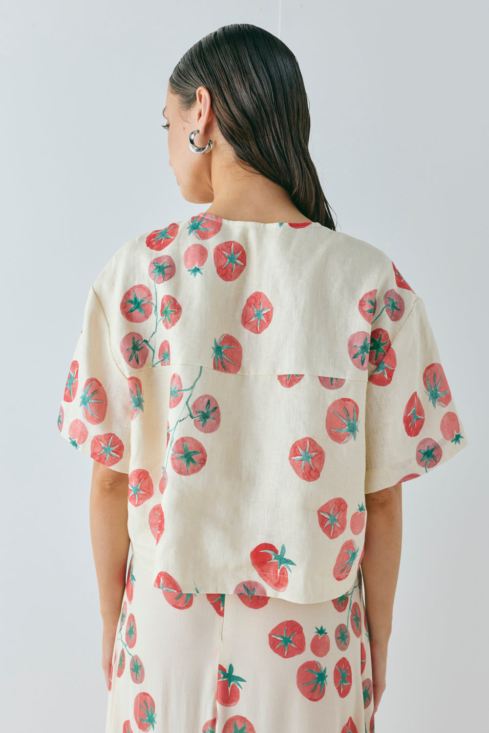 Portia Linen Smock Top Roma | VRG GRL US