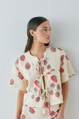 Portia Linen Smock Top Roma | VRG GRL US