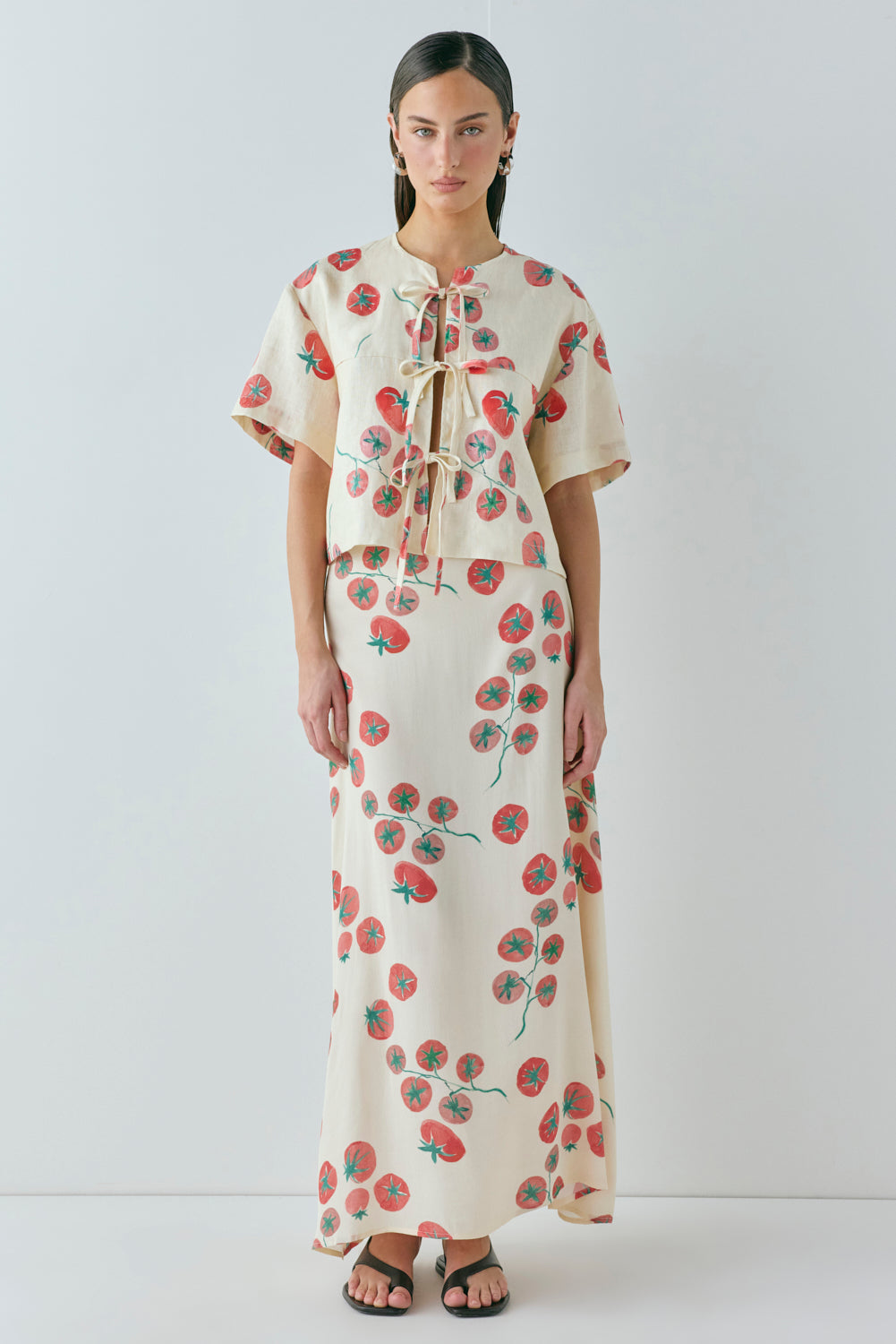 Portia Linen Smock Top Roma | VRG GRL US