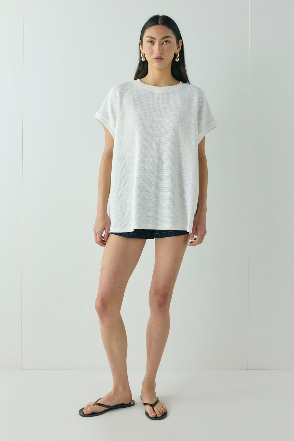 Lori Waffle Tank White | VRG GRL online