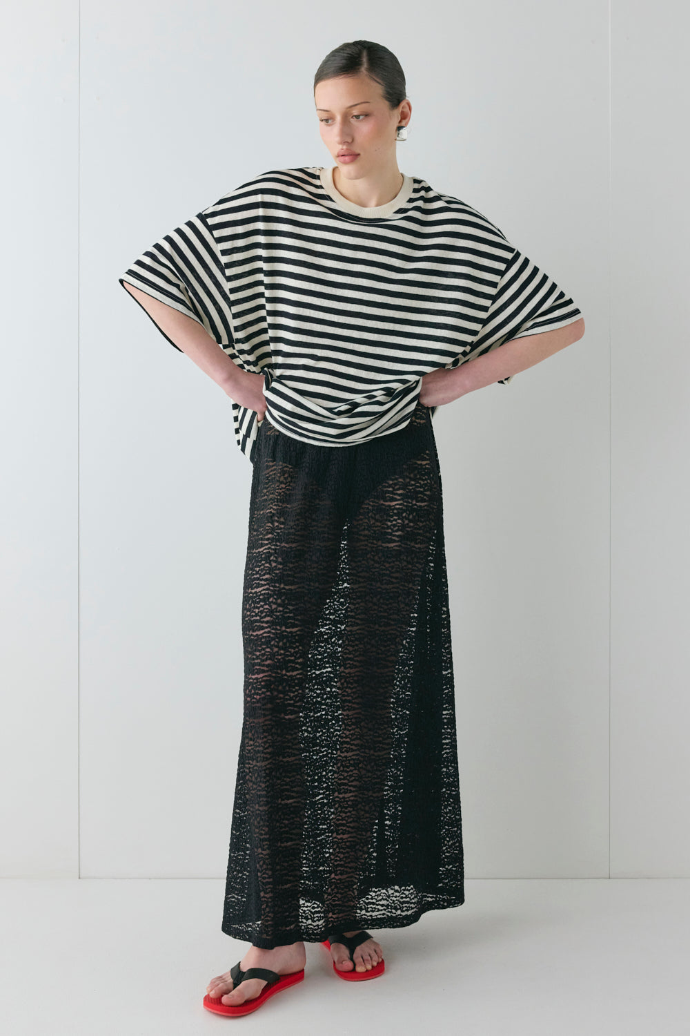 Willow Tee Black Stripe | VRG GRL for sale