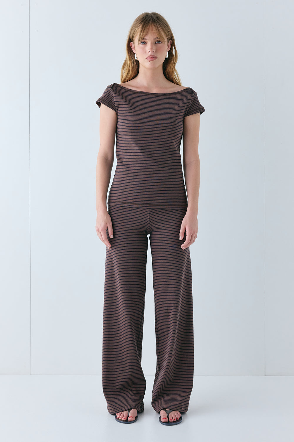 Kaia Top Brown Stripe | VRG GRL online