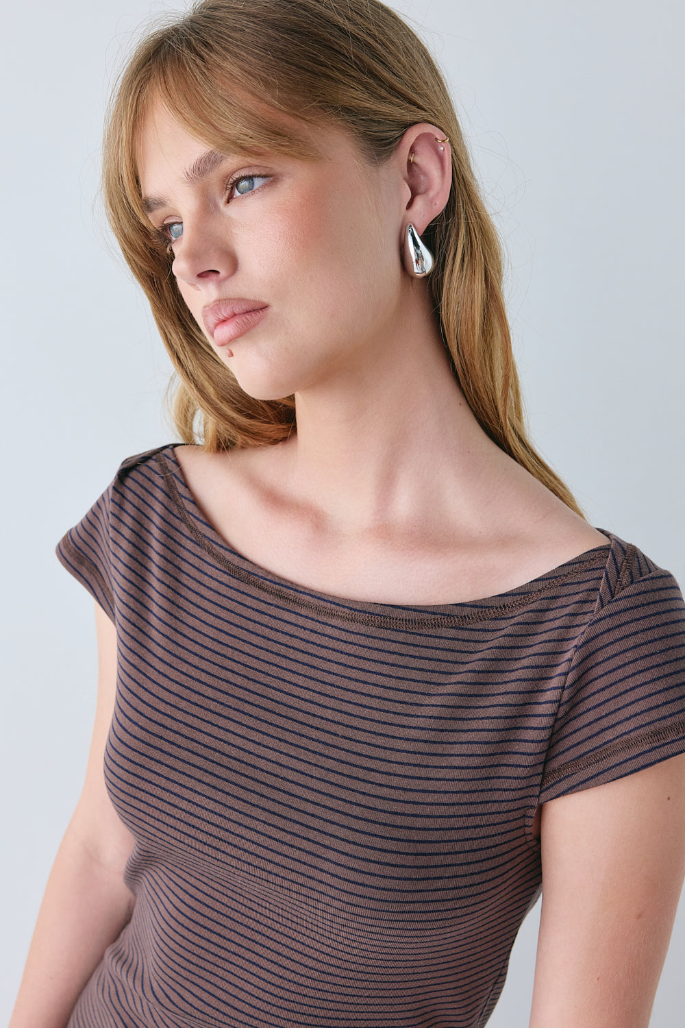 Kaia Top Brown Stripe | VRG GRL online