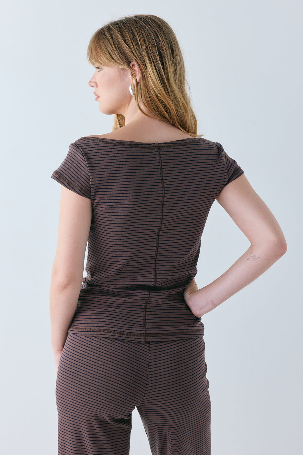 Kaia Top Brown Stripe | VRG GRL online