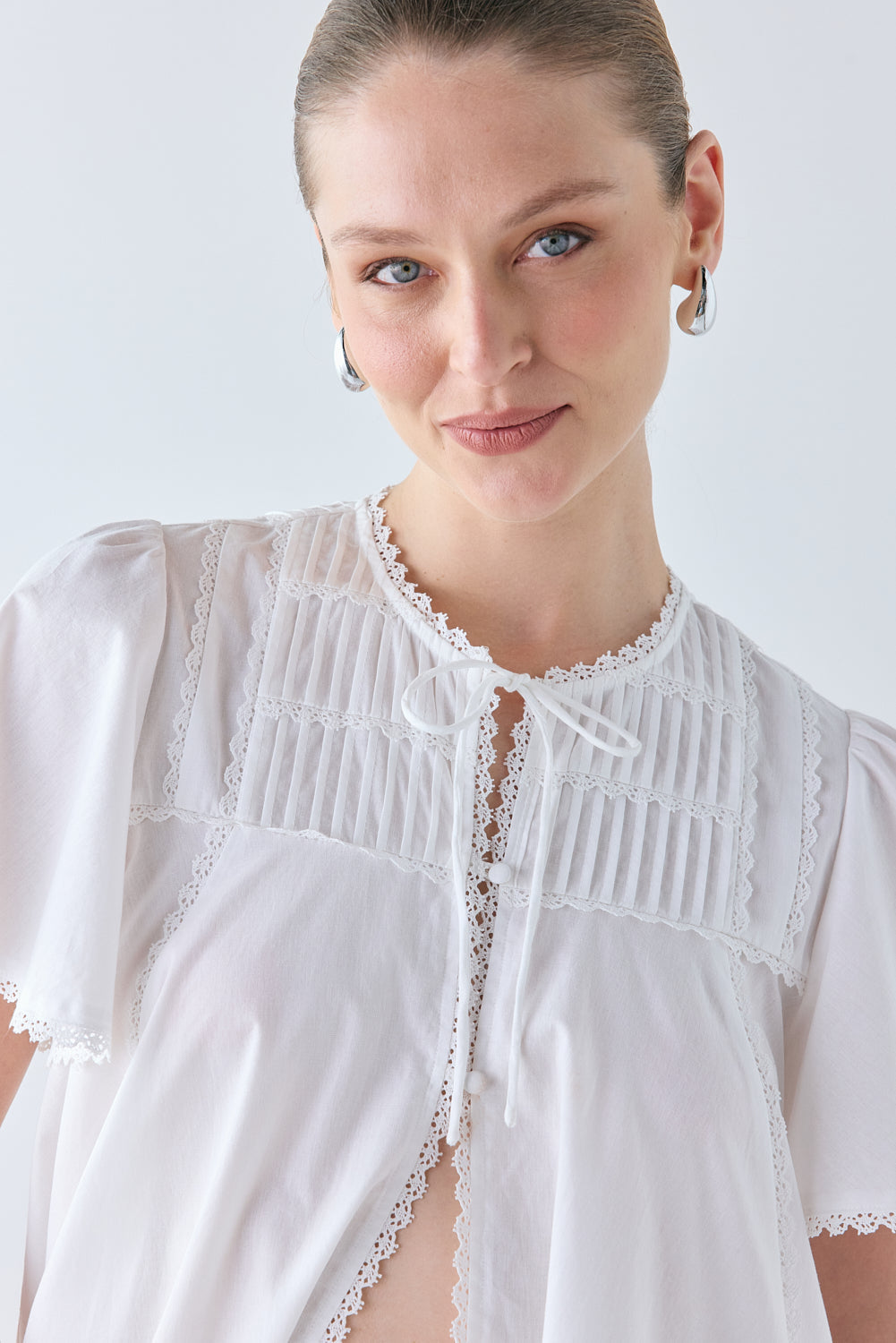 Henriette Smock Top White | VRG GRL sale