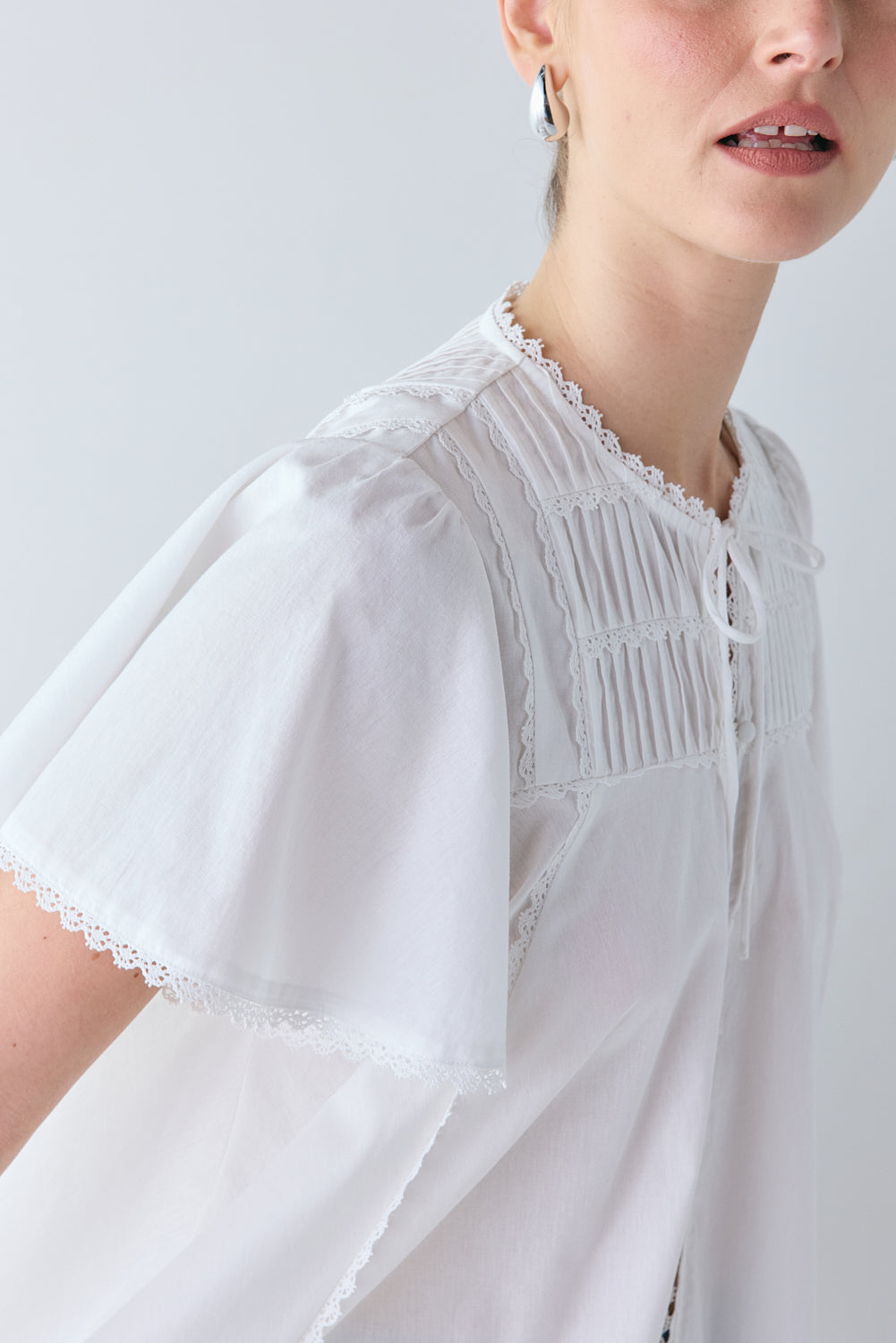 Henriette Smock Top White | VRG GRL sale