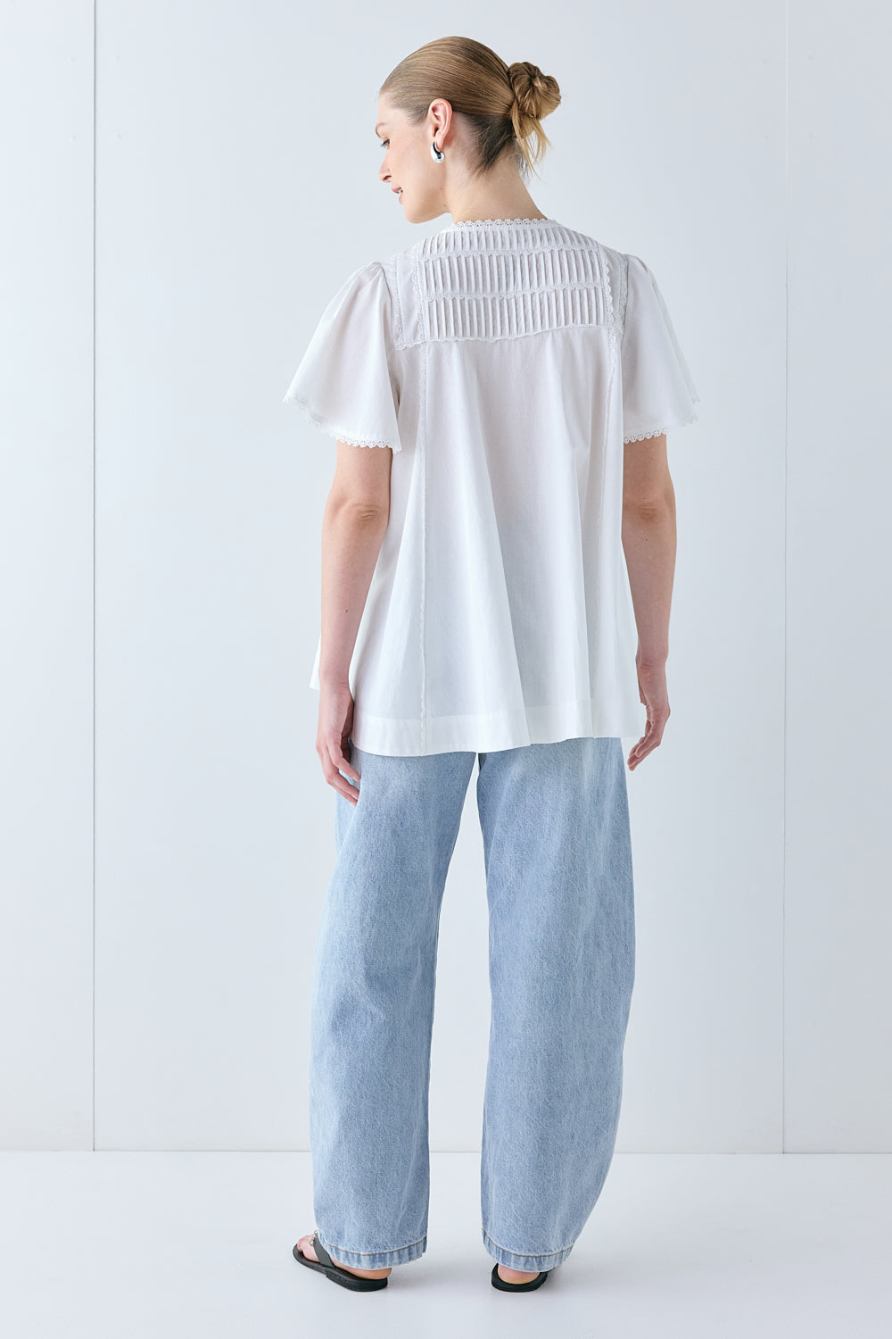 Henriette Smock Top White | VRG GRL sale
