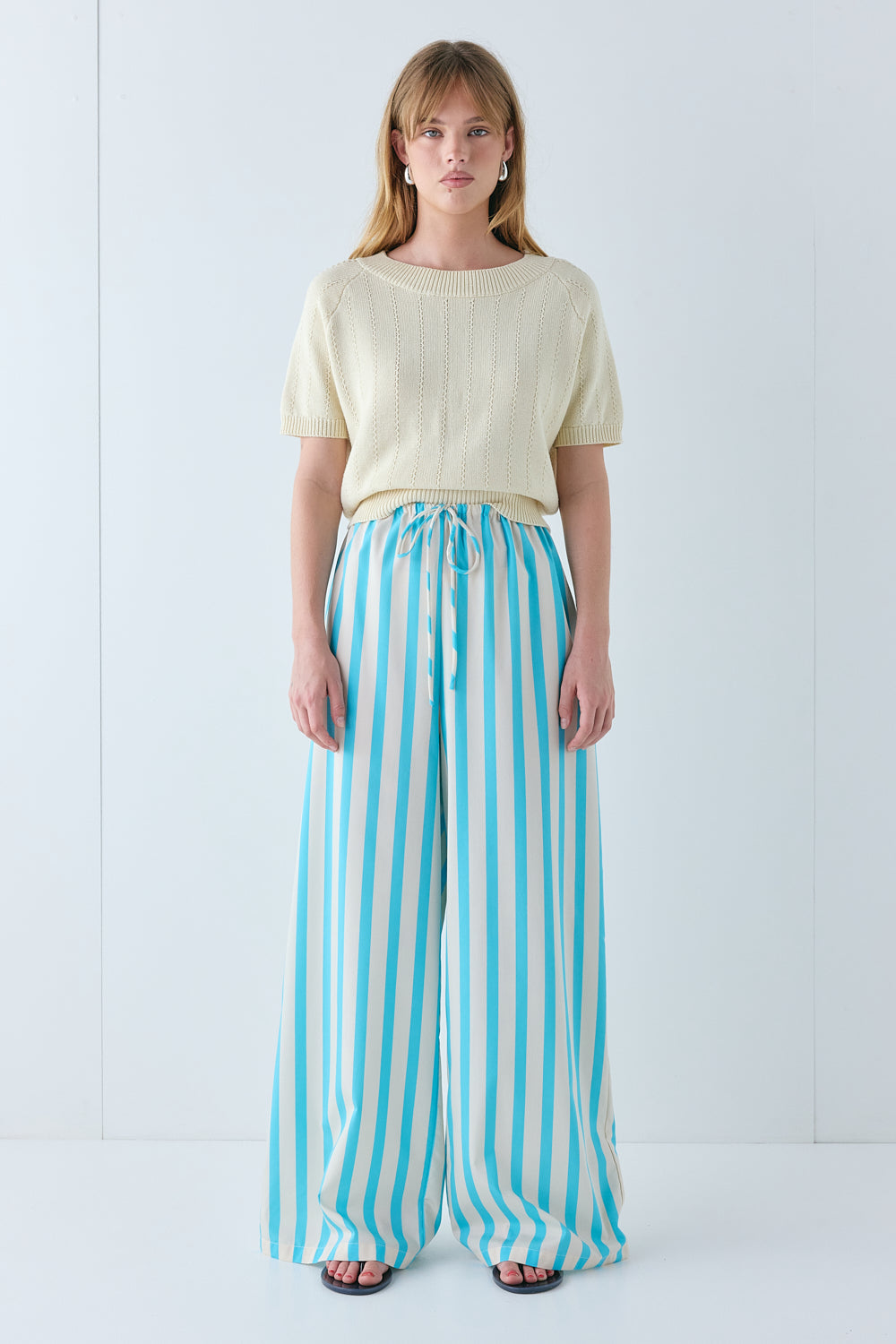Olive Knit Top Cream | VRG GRL for sale