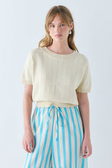 Olive Knit Top Cream | VRG GRL for sale