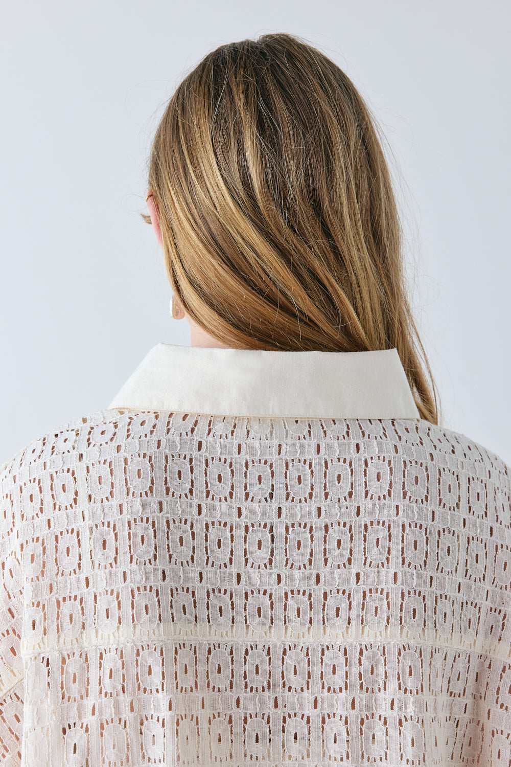 Elle Lace Polo Cream | VRG GRL discount