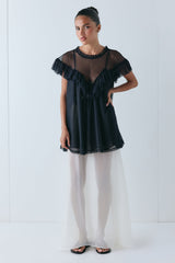 Viola Sheer Tunic Black | VRG GRL sale