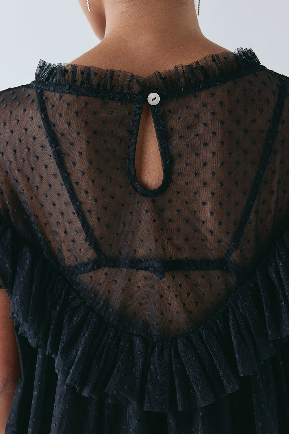 Viola Sheer Tunic Black | VRG GRL sale