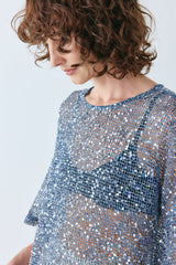 Arden Sequin Top Navy | VRG GRL for sale