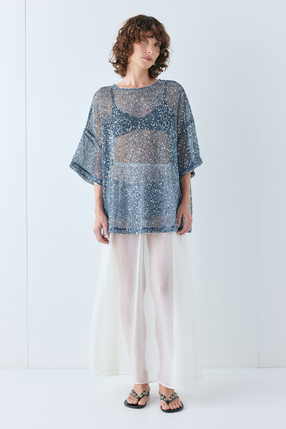 Arden Sequin Top Navy | VRG GRL for sale