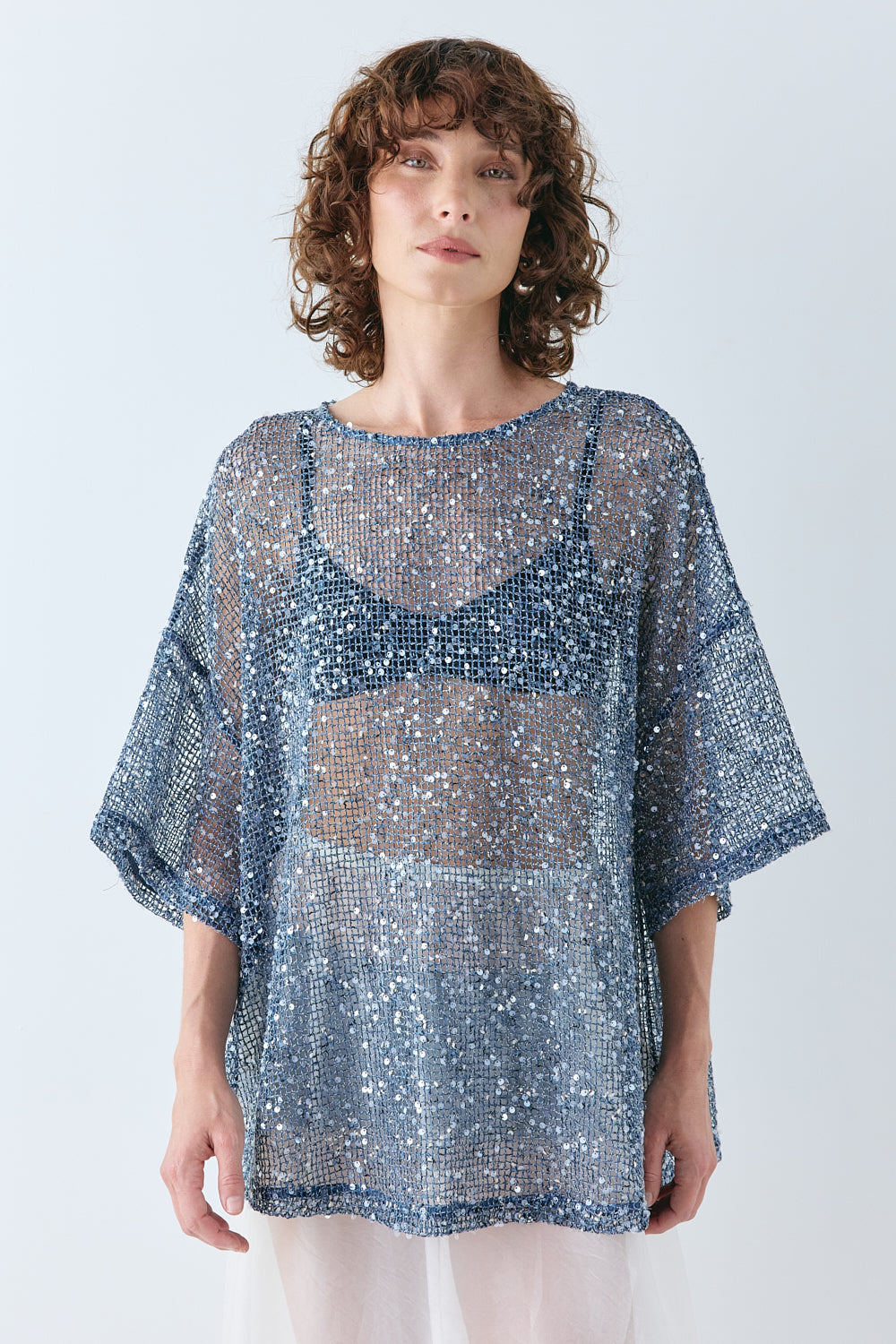 Arden Sequin Top Navy | VRG GRL for sale