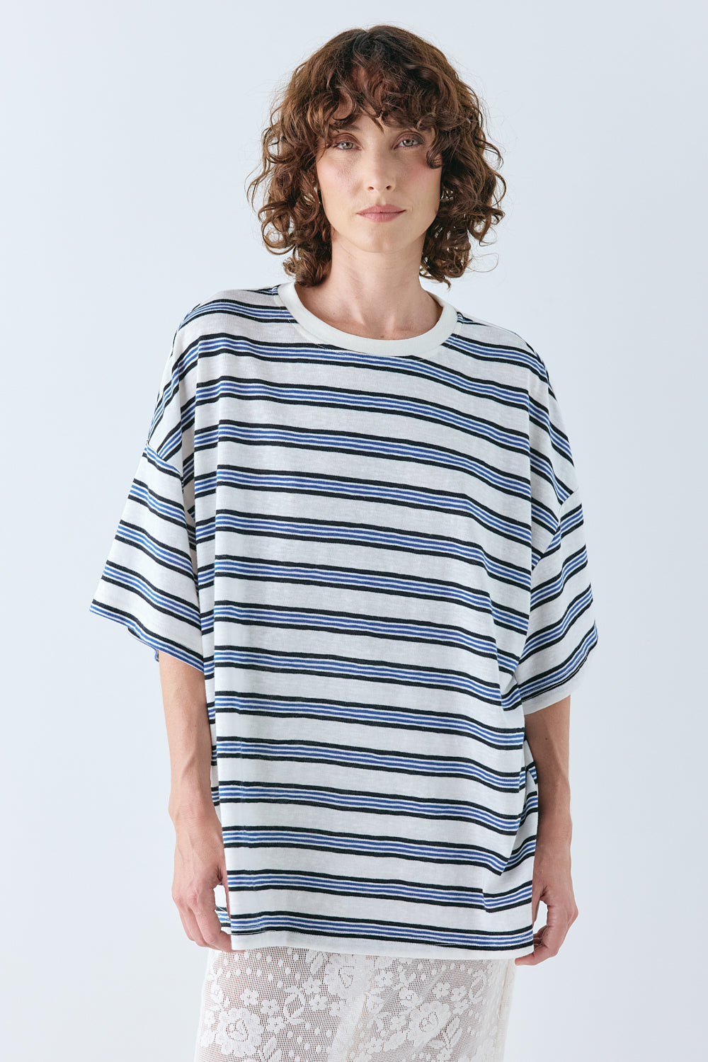 Willow Tee Blue Stripe | VRG GRL on sale