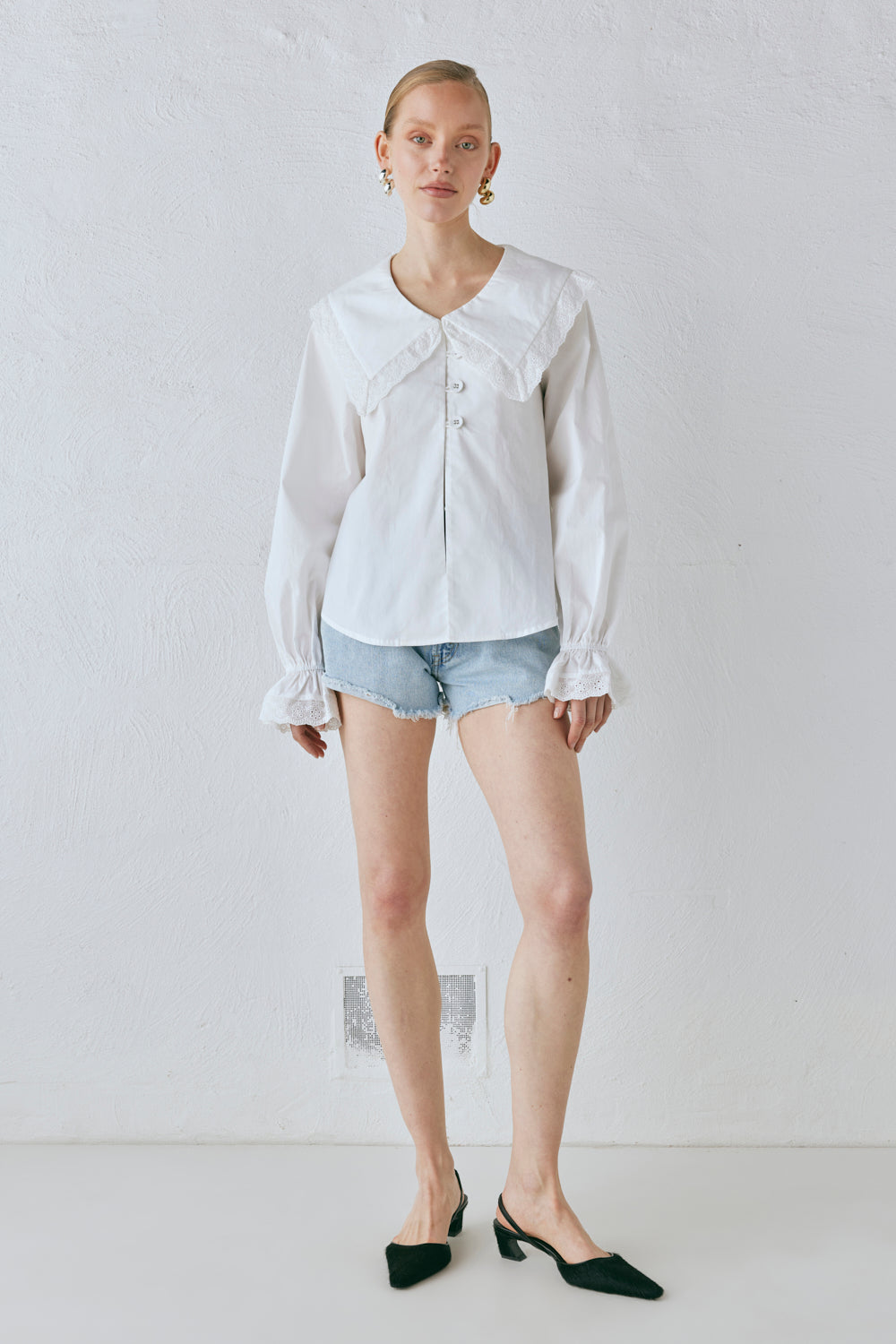 Mae Blouse White | VRG GRL sale