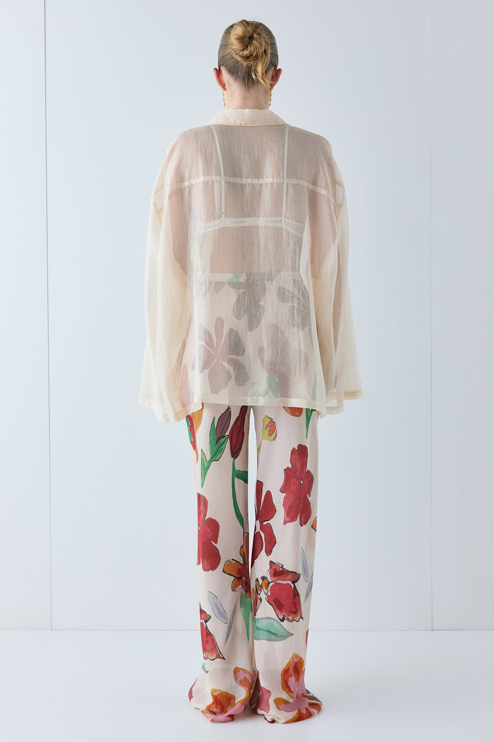 Vale Sheer Shirt Ecru | VRG GRL US