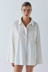 Vale Shirt Cream Stripe | VRG GRL near me
